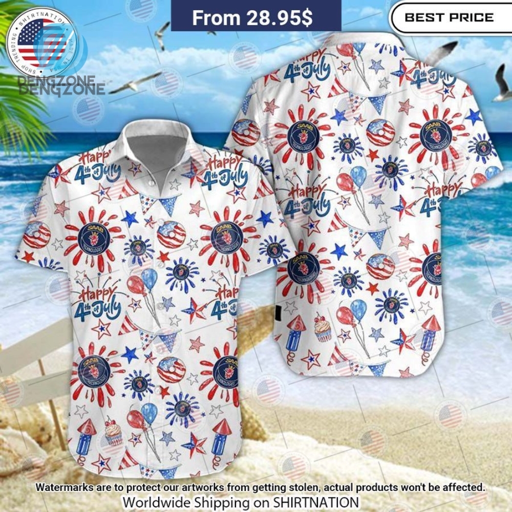 Saab Happy Independence Day 4Th July Hawaiian Shirt