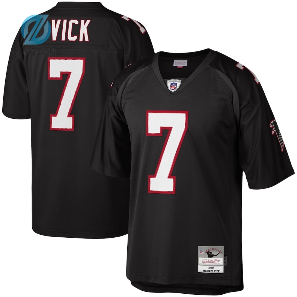 Nfl Atlanta Falcons Michael Vick Atlanta Falcons Mitchell & Ness 2002 Authentic Throwback Retired Player Jersey - Black