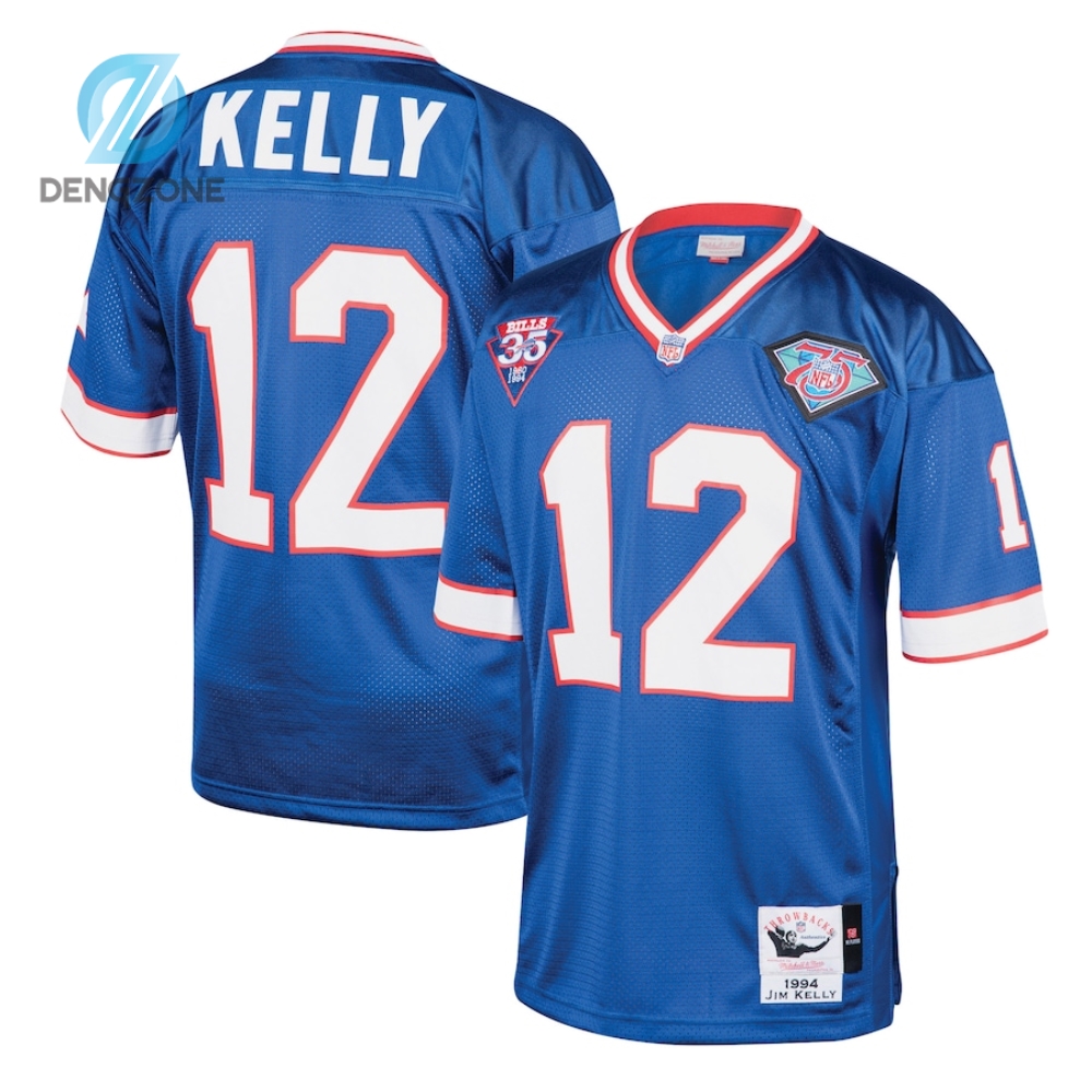 Nfl Buffalo Bills Jim Kelly Buffalo Bills Mitchell & Ness 1994 Authentic Throwback Retired Player Jersey - Royal