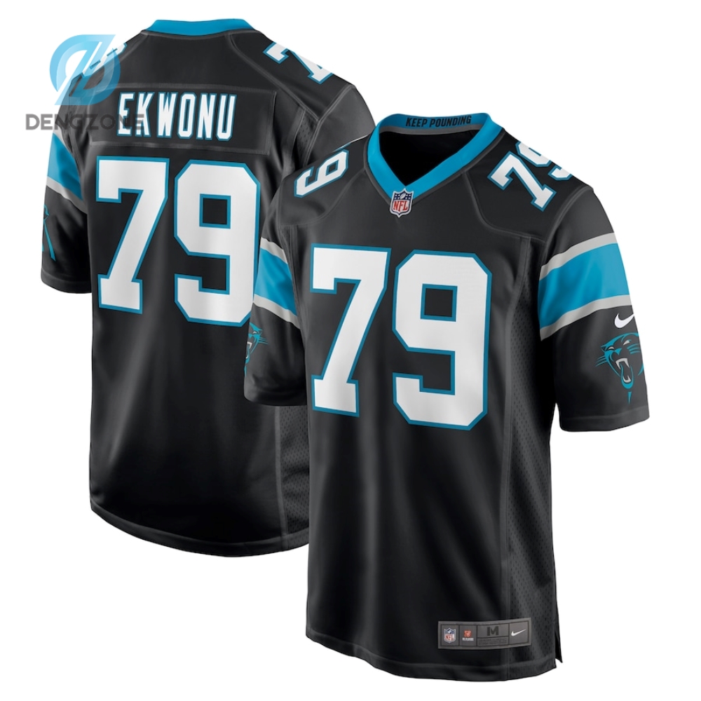 Nfl Carolina Panthers Ikem Ekwonu Carolina Panthers Nike Player Game Jersey - Black