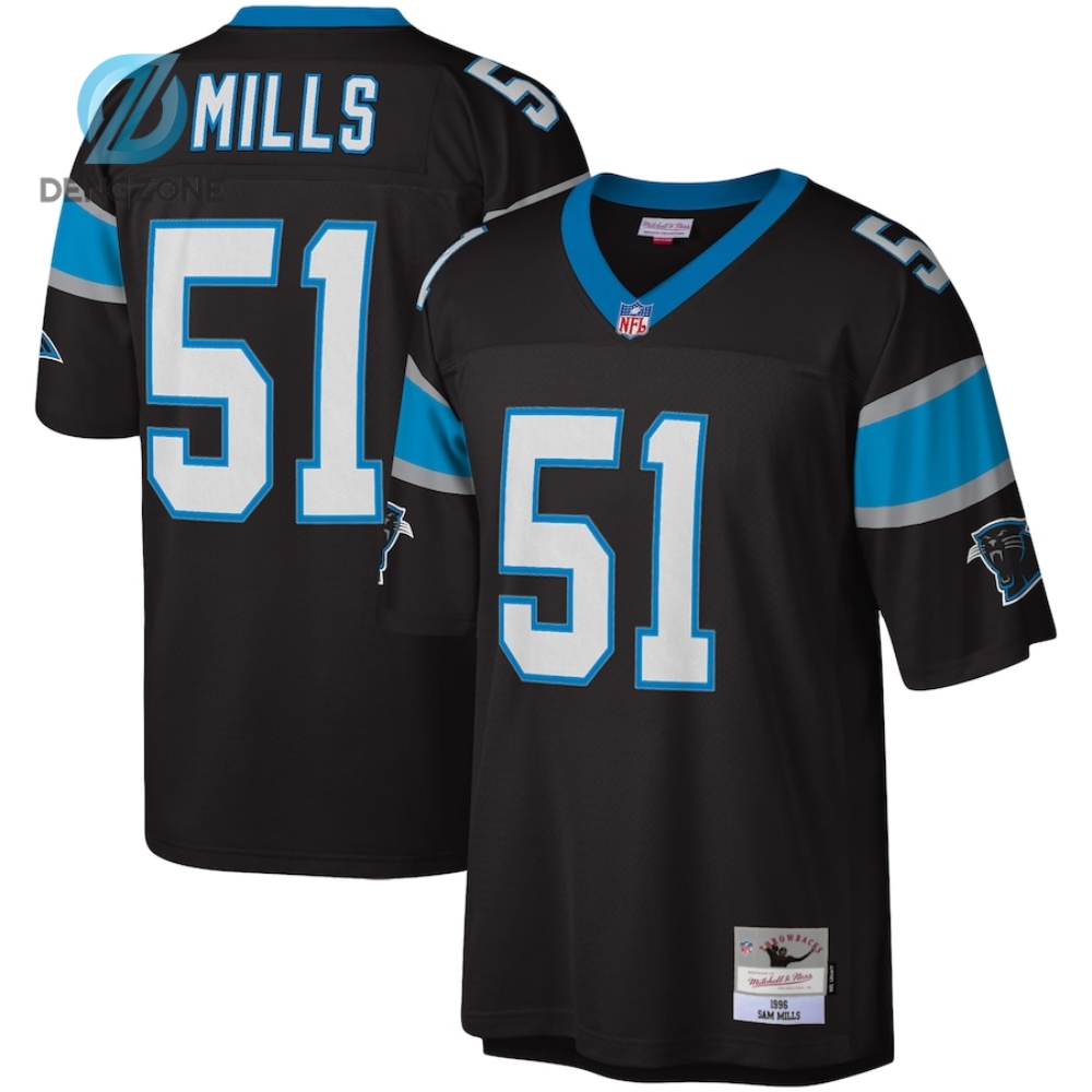 Sam Mills Carolina Panthers Mitchell & Ness Legacy Replica Jersey - Black - Carolina Panthers - Nfl