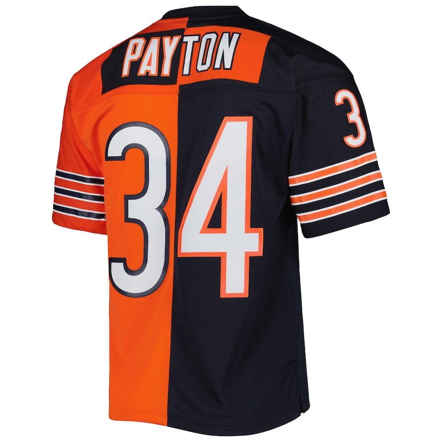 Walter Payton Chicago Bears Mitchell & Ness 1985 Split Legacy Replica Jersey - Navy/Orange  - Chicago Bears - Nfl