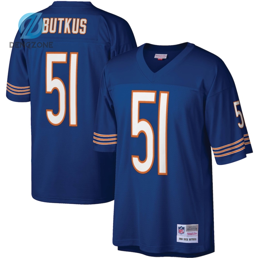 Dick Butkus Chicago Bears Mitchell & Ness Legacy Replica Jersey - Navy  - Chicago Bears - Nfl