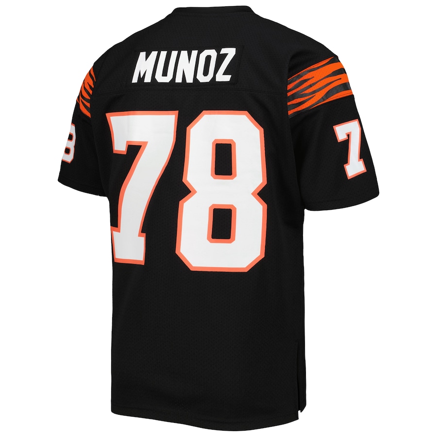 Anthony Munoz Cincinnati Bengals Mitchell  Ness 1981 Authentic Retired Player Jersey  Black   Cincinnati Bengals  Nfl