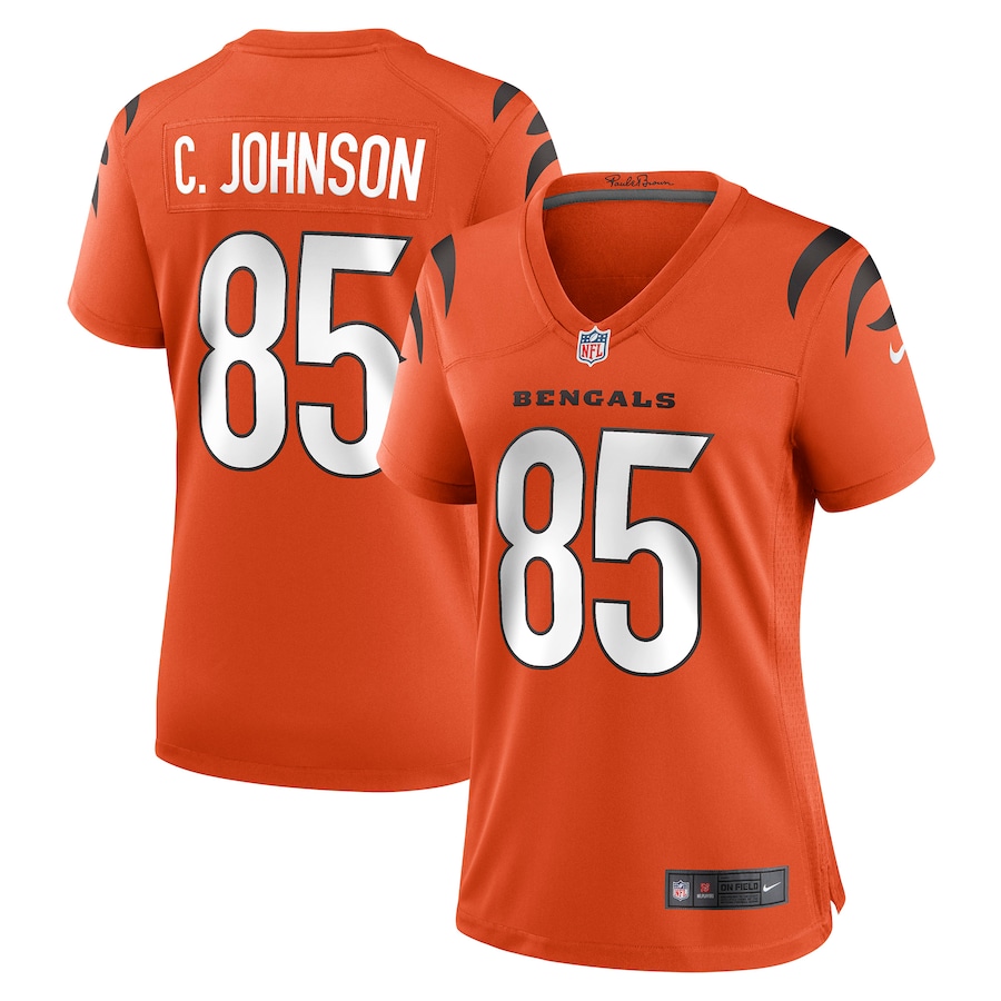 Chad Johnson Cincinnati Bengals Nike Womens Retired Game Jersey  Orange   Cincinnati Bengals  Nfl