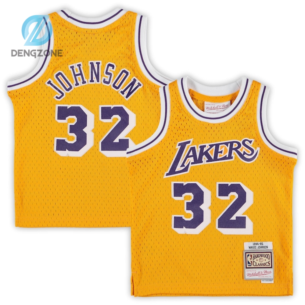 Magic Johnson Los Angeles Lakers Mitchell  Ness Infant Retired Player Jersey  Gold