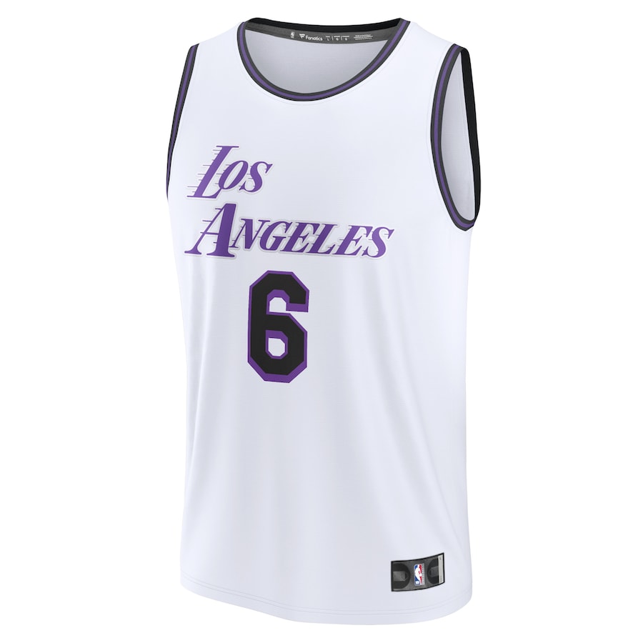 Lebron James Los Angeles Lakers Fanatics Branded 202223 Fastbreak Jersey  City Edition  White