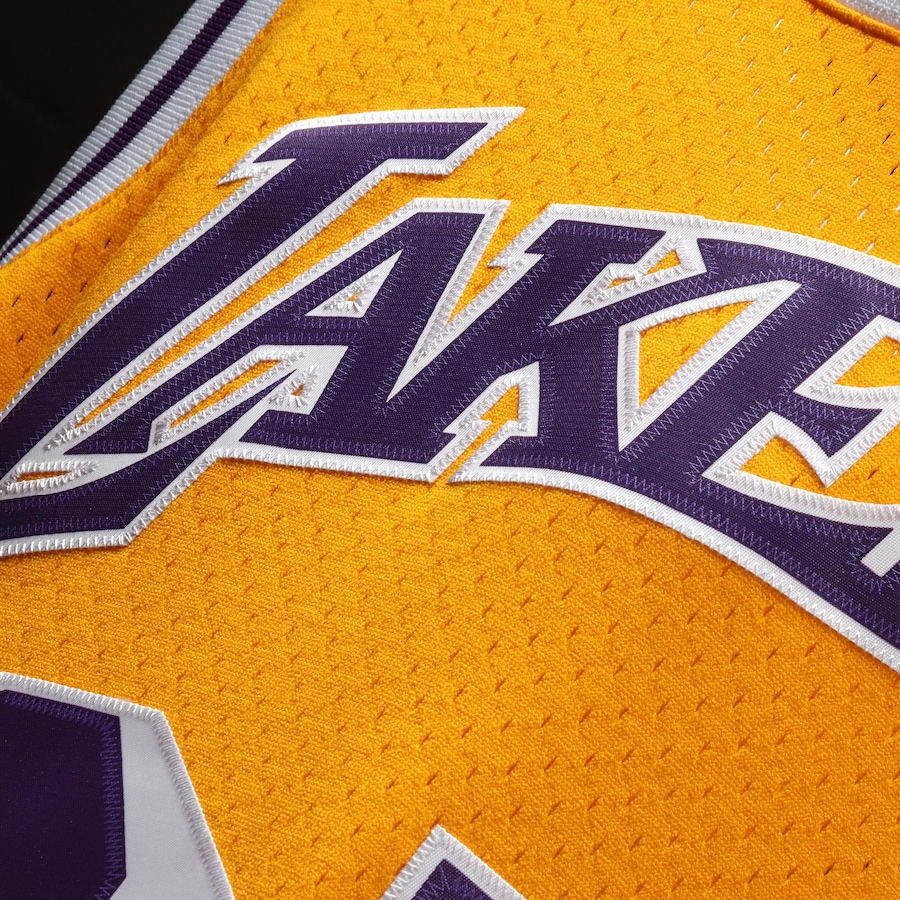 Magic Johnson Los Angeles Lakers Mitchell  Ness 198485 Hardwood Classics Swingman Jersey  Gold