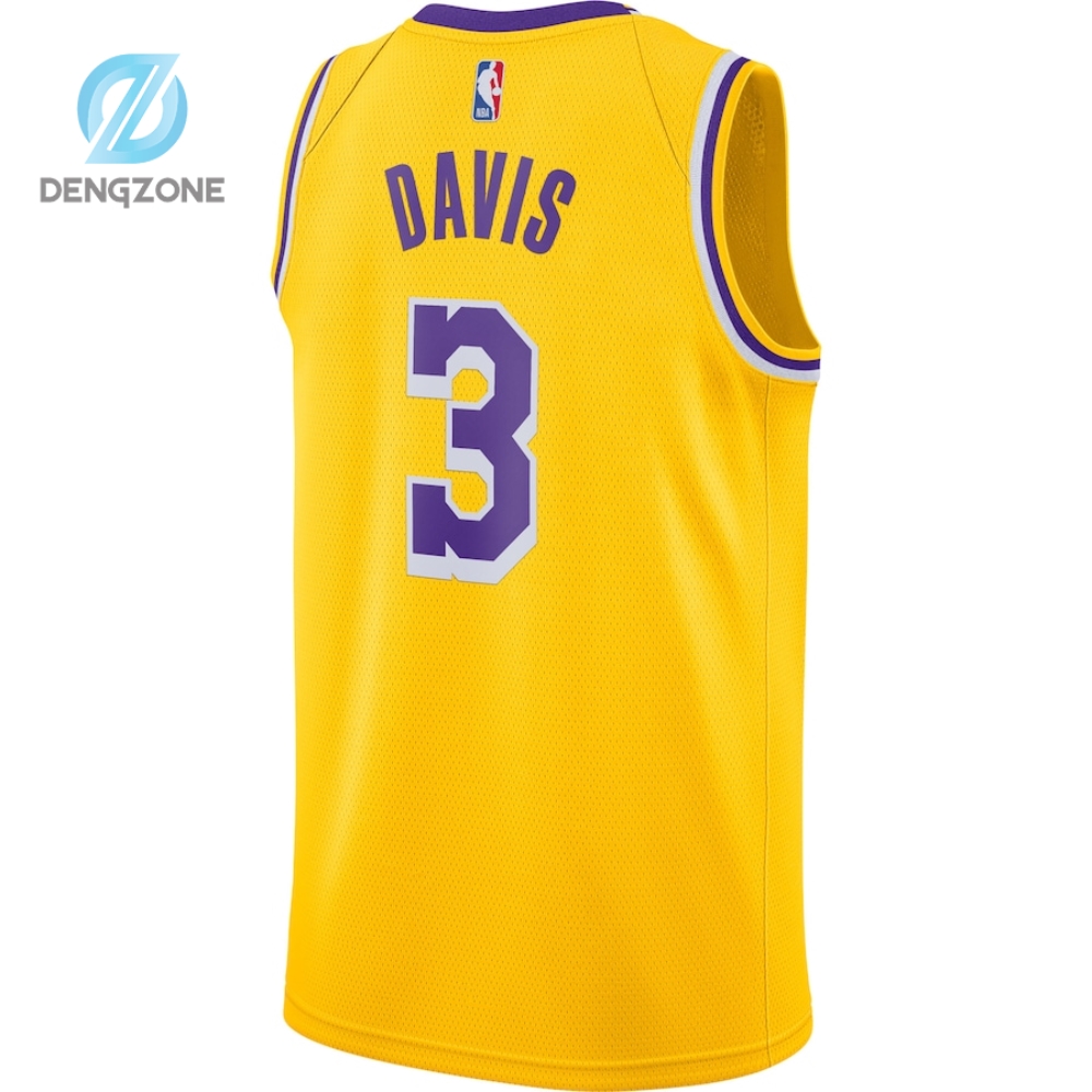 Anthony Davis Los Angeles Lakers Nike 202021 Swingman Jersey Gold  Icon Edition