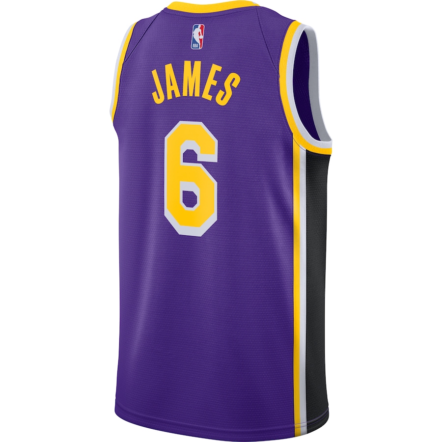 Lebron James Los Angeles Lakers Jordan Brand 202122 6 Swingman Player Jersey Purple  Statement Edition