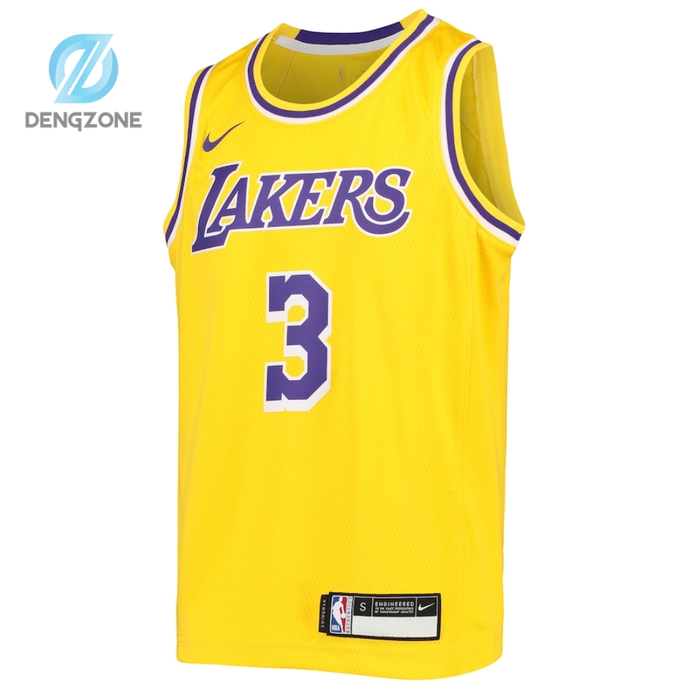 Anthony Davis Los Angeles Lakers Nike Youth Swingman Jersey  Icon Edition  Gold