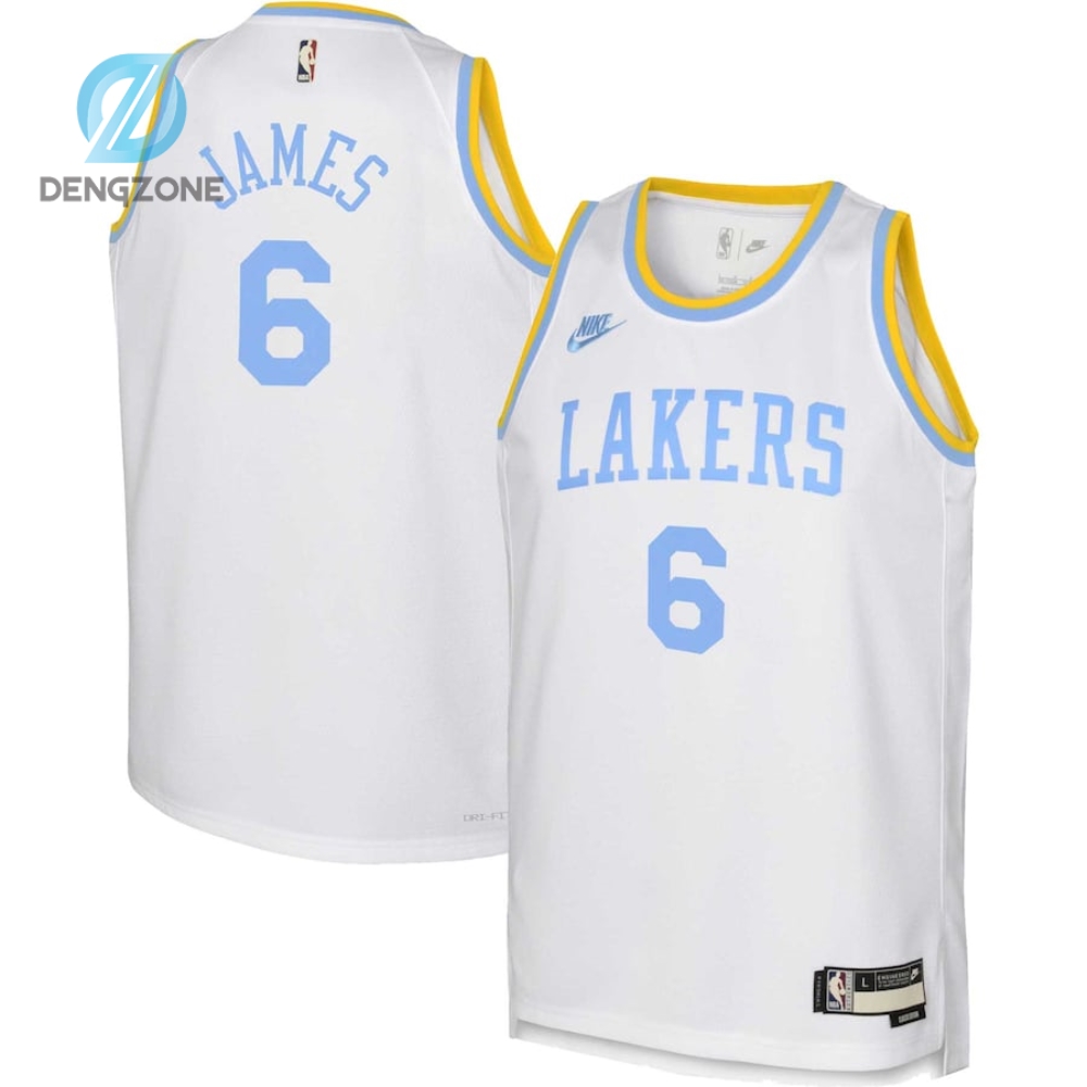 Lebron James Los Angeles Lakers Nike Youth 202223 Swingman Jersey White  Classic Edition