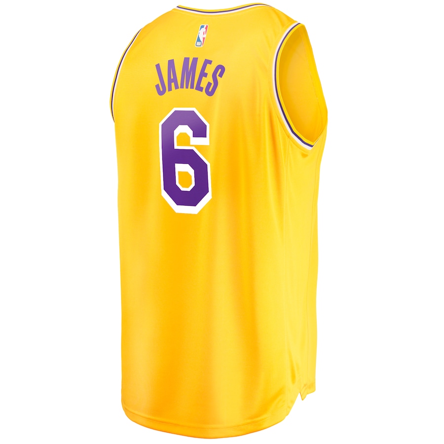 Lebron James Los Angeles Lakers Fanatics Branded Big  Tall Fast Break Player Jersey  Gold  Icon Edition