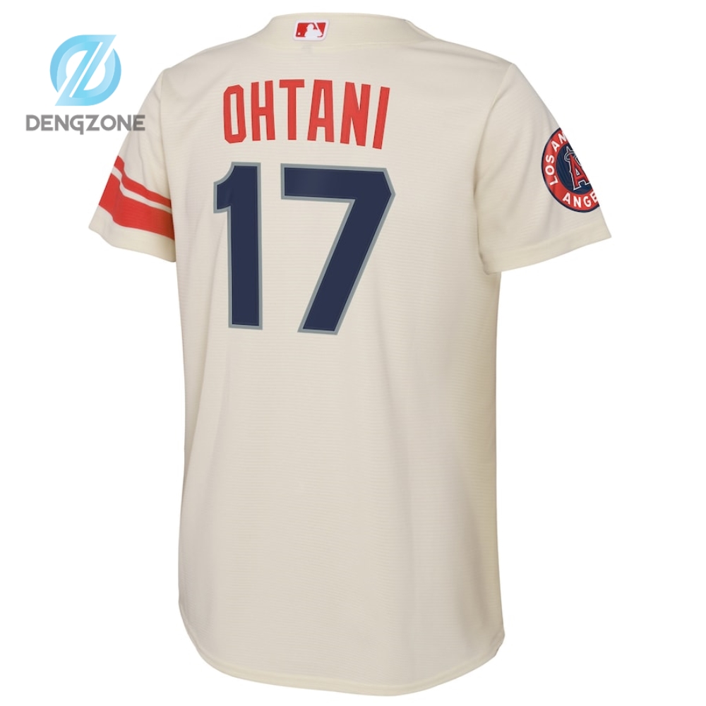 Shohei Ohtani Los Angeles Angels Nike Youth 2022 City Connect Replica Player Jersey  Cream