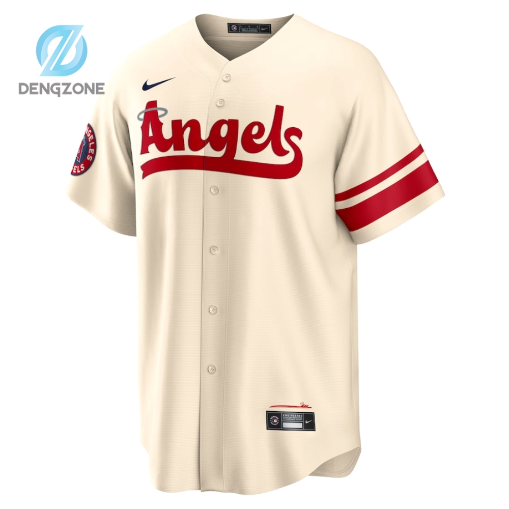 Los Angeles Angels Nike 2022 City Connect Replica Team Jersey  Cream