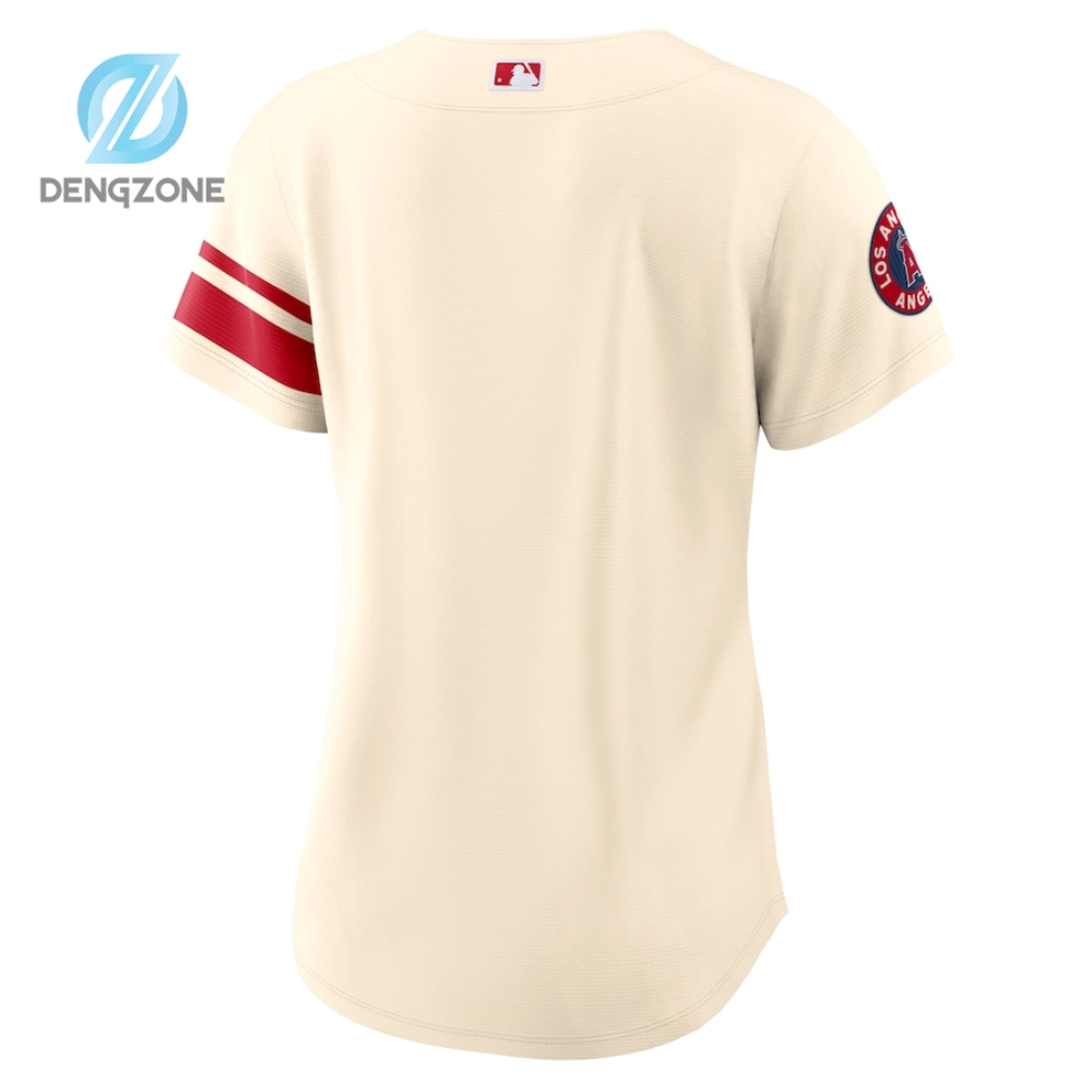 Los Angeles Angels Nike Womens 2022 City Connect Replica Team Jersey  Cream