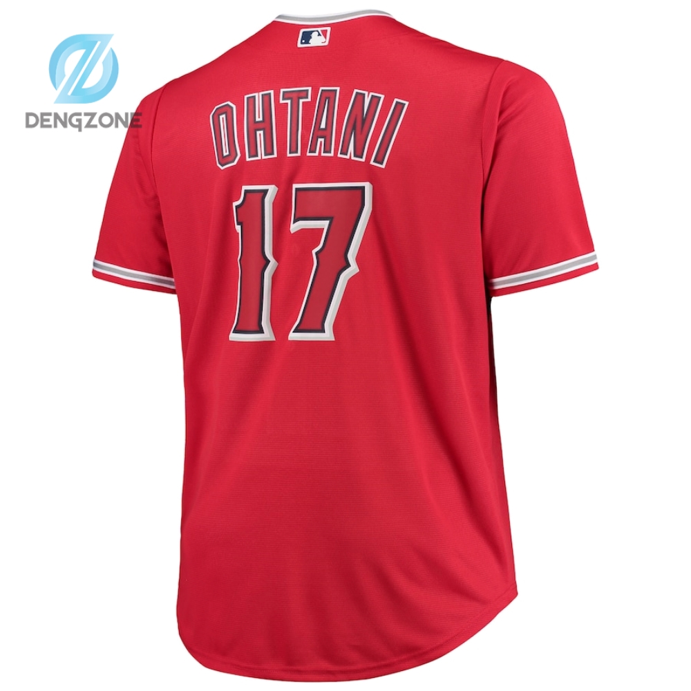 Shohei Ohtani Los Angeles Angels Big  Tall Replica Player Jersey  Red