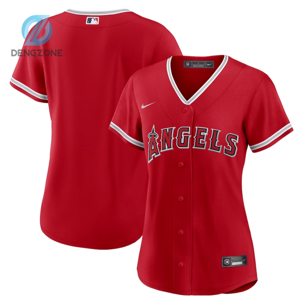 Los Angeles Angels Nike Womens Alternate Replica Team Jersey  Red