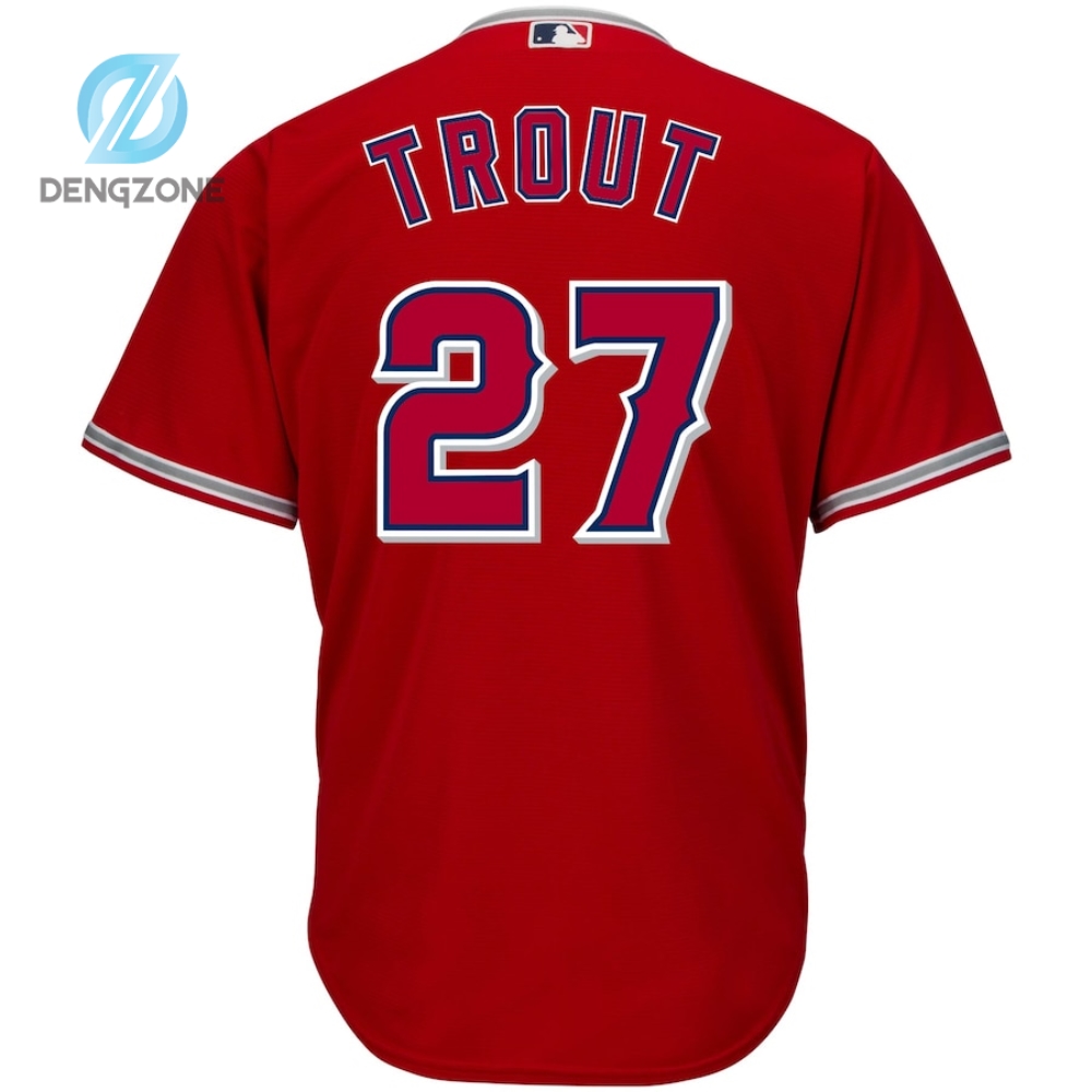 Mike Trout Los Angeles Angels Big  Tall Replica Player Jersey  Red