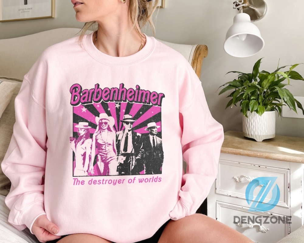 Hot Barbenheimer 2023 Shirt, Barbenheimer The Destroyer Of Word Shirt, Oppenheimer Shirt