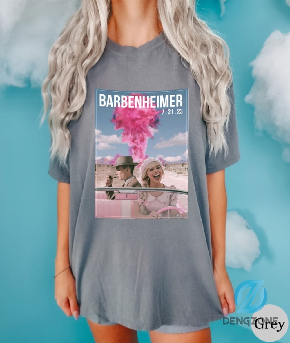 Barbenheimer Shirt For Men Women, Barbie Oppenheimer Shirt Adult, Barbie Movie Inspired Shirt