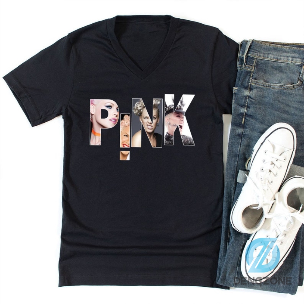 Adult Pink Vneck Shirt Merch Clothing, P!Nk Summer Carnival Shirt, Pink Summer Carnival 2023 Tour Shirt, P!Nk Concert 2023 Tshirt, Pink Tour Merch V Neck T Shirt