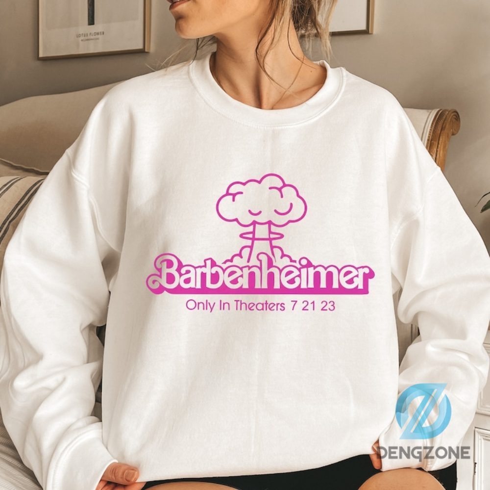 Adult Kid Barbenheimer Sweatshirt Shirt Clothing, Barbie Oppenheimer Sweatshirt, Funny Hoodie, Movie Inspired Sweatshirt, Oppenheimer Movie Inspired 2023