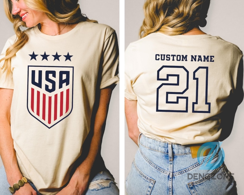 Custom Usa Womens Soccer Logo Shirts World Cup Usa Shirt American Shirt Usa National Soccer Team 4Th Of July Flagchampions America Soccer Team