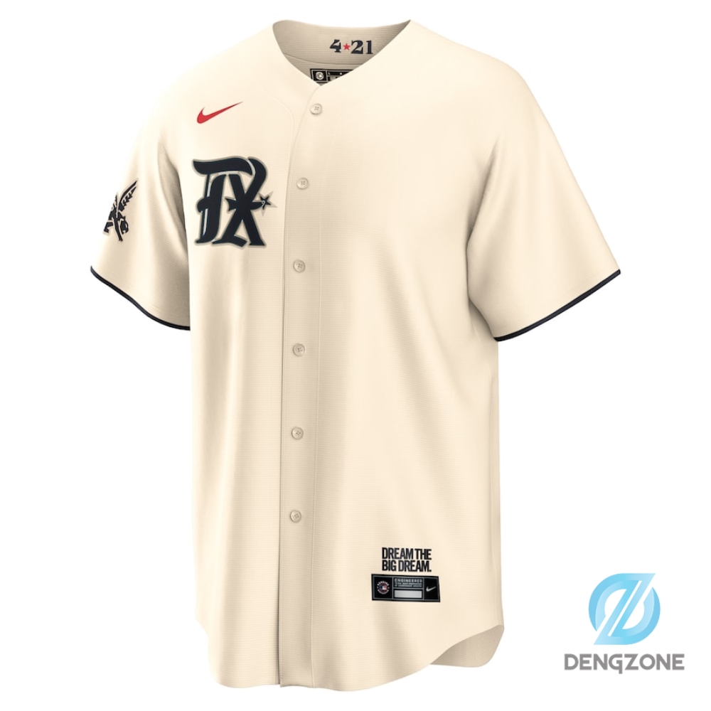 Unisex Texas Rangers Nike Cream 2023 City Connect Replica Jersey