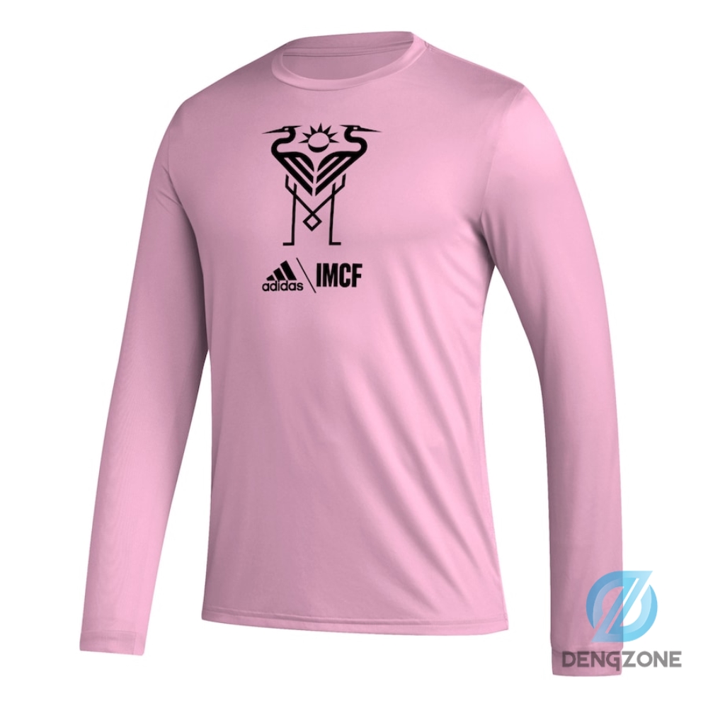 Adidas Inter Miami Cf Pink Icon Aeroready Tshirt Long Sleeve Tshirt