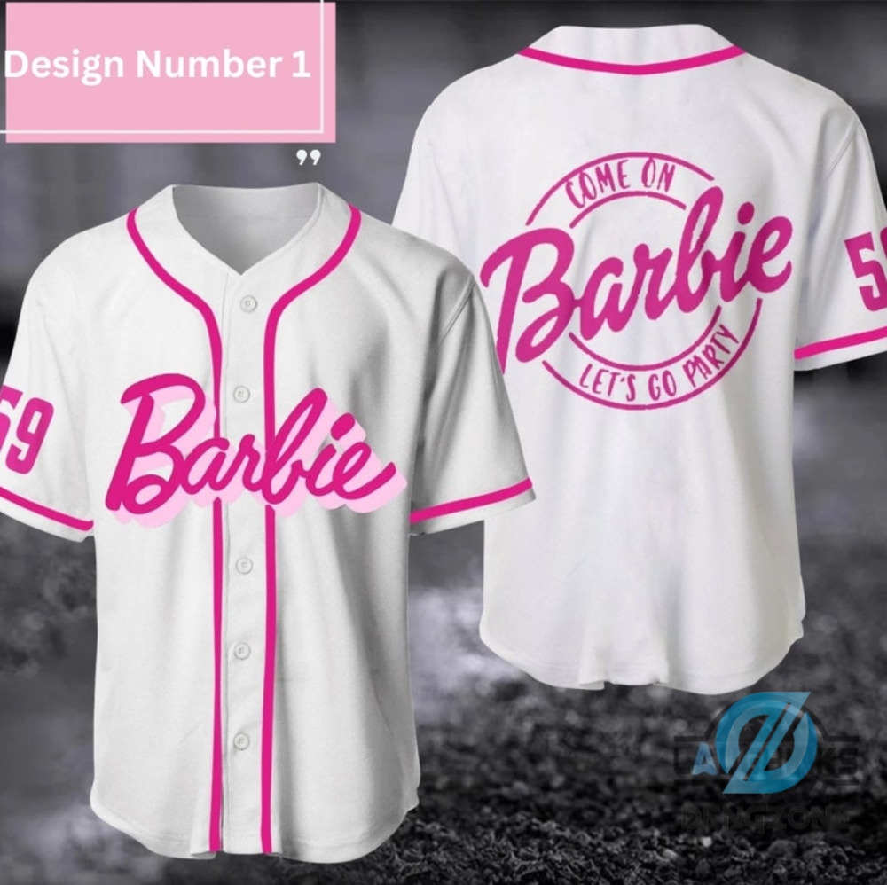 Lovely Barbie Come On Barbie Come On Kennedy Lets Go Party 2 Sides Jersey Shirt Barbie Baseball Jersey