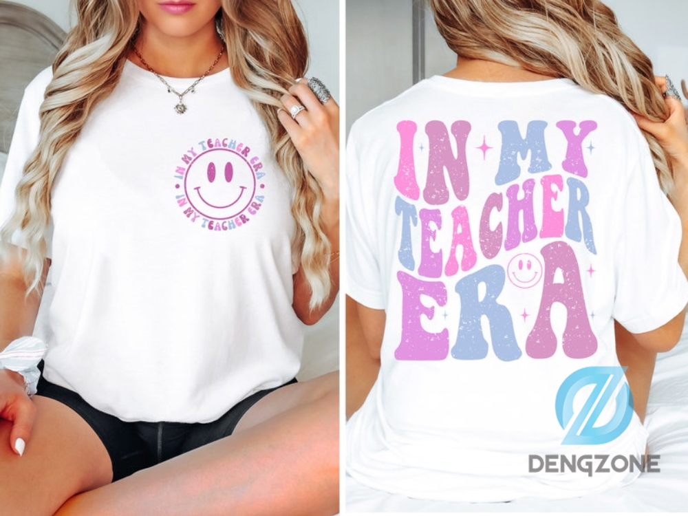 Trendy In My Teacher Era Back To School Shirt Gift Retro Teacher Shirt Teacher Shirt Back To School Shirt Teacher Sweatshirt Teacher Appreciation Trendy Teacher