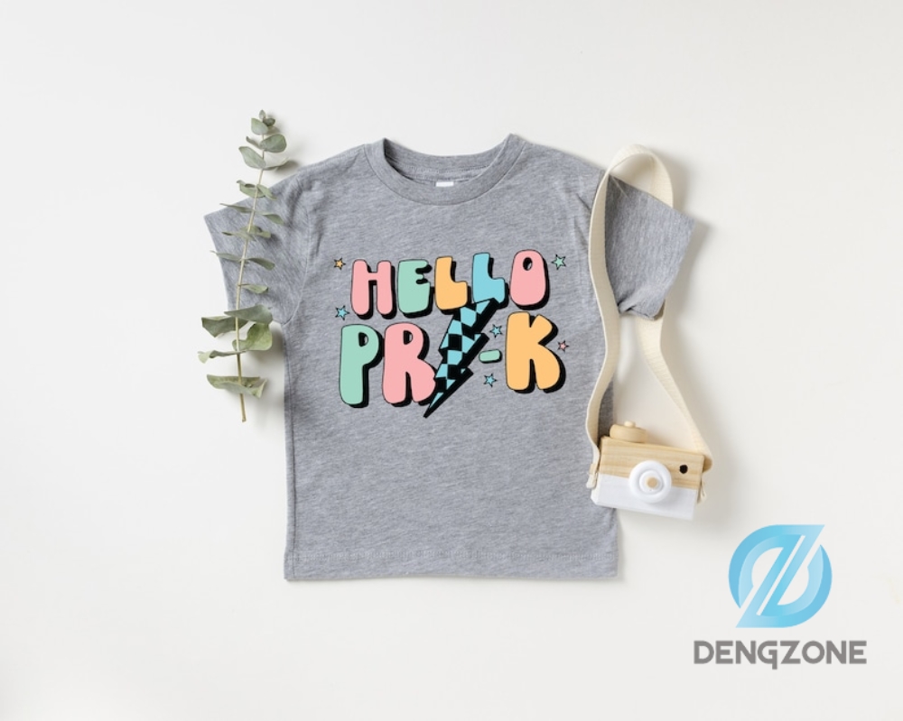 Hello Prek Tshirt Hoodie Sweatshirt 2 Sides In My Prek Era Shirt Prek Toddler Tee Back To School Shirt