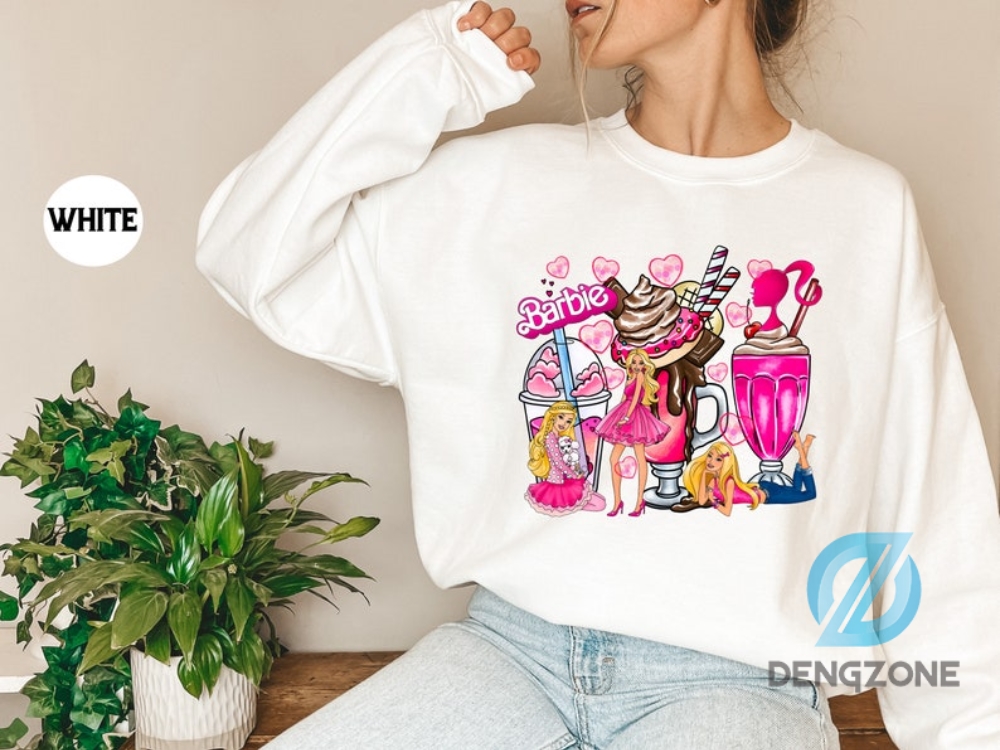 Barbie Coffee Shirt Gift For Friends Girlfriend Mom Sister Barbie Tshirt Come On Barbie Lets Go Party Sweatshirt Barbie Lover Hoodie Barbie Movie Outfit Barbie Birthday Tee