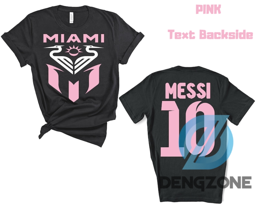 Miami Leo Messi Intro Shirt Choose Text Backside Color Lionel Messi Shirt 2 Sides Miami Messi Introduction Shirt Messi Tshirt Messi Shirt