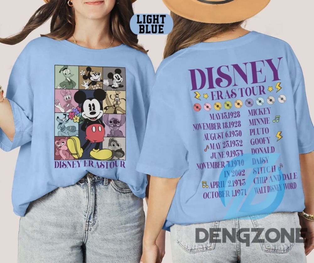 Two Sides Mickey And Friends Eras Tour Shirt Gift For Kid Adult Vintage Disney Mickey And Friends Shirt Disneyland Concert Mucsic Shirt Mickey Minnie Eras Tour Shirt