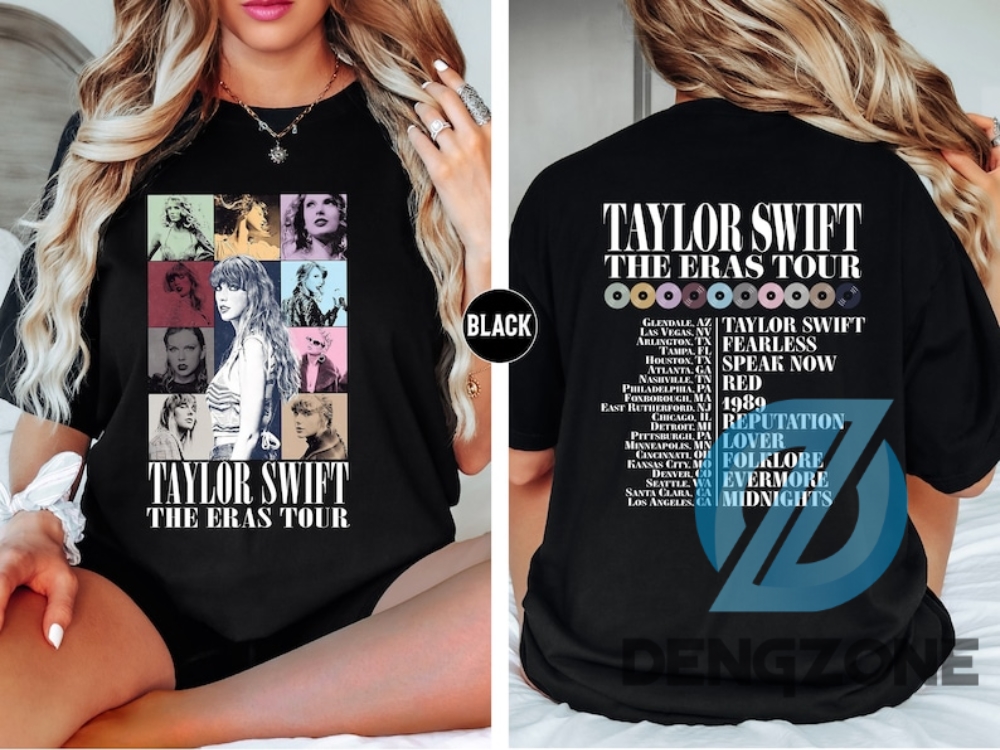 Taylor Swift The Eras Tour Shirt 2 Sides Swiftie Merch Tshirt Eras Tour Sweatshirt Taylor Swift Fan Hoodie Vintage Ts Outfit Concert Tee Gift