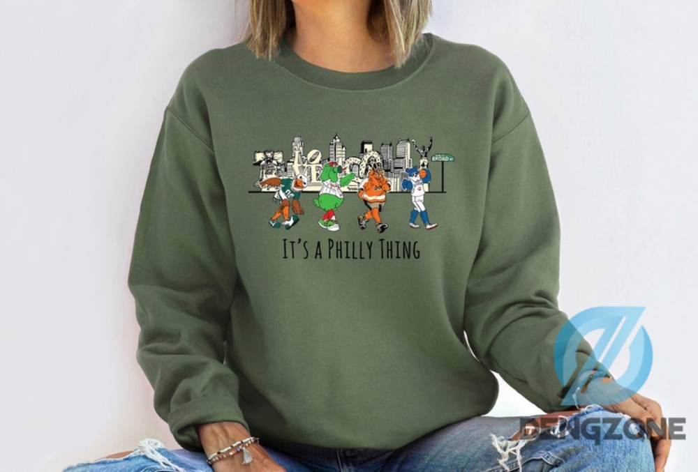 Philadelphia Football Shirt Philadelphia Skyline Sport Shirt Philly Mascots Brotherly Love Team