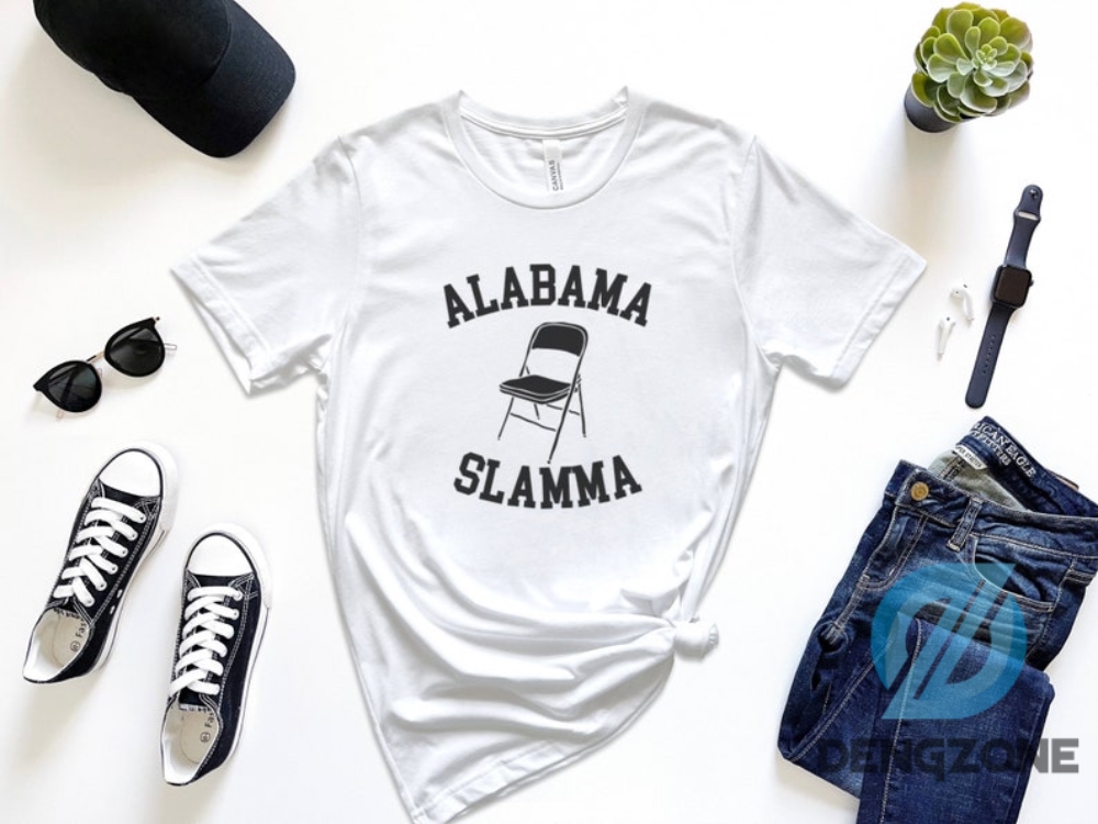 Unisex Alabama Slamma Shirt Gift White Folding Chair Alabama Brawl Montgomery Alabama Unisex Shirt River Boat Brawl Alabama Fight Boat Fight