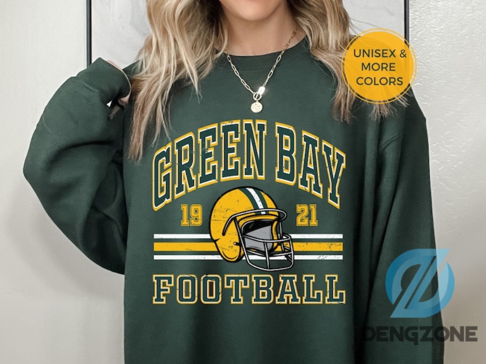 Trendy Football Green Bay Packers Sweatshirt Shirt Green Bay Packers Retro 80S Vintage Style Nfl Crewneck Trendy Packers Fan Gift