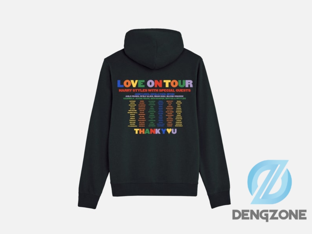 Harry Styles Thank You Love On Tour Hoodie Shirt 2 Sides Harry Styles Merch Harry Styles Hoodie Love On Tour 2023