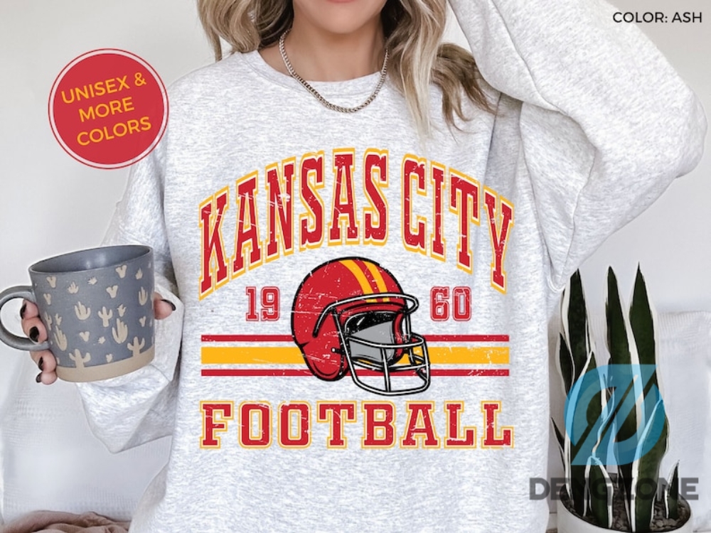 Unisex Kansas City Chiefs Retro Style Sweatshirt Crewneck Vintage Style Chiefs Fan Gift