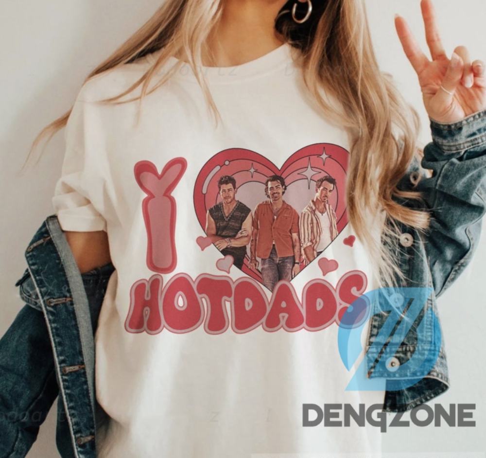 I Love Hotdads Jonas Brothers Tour Vintage Shirt Gift Jonas Five Albums One Night Tour Shirt Jonas Brothers 2023 Tour Shirt