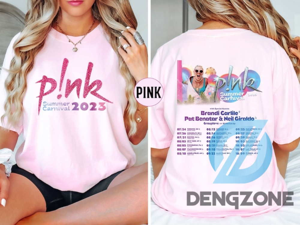 Pnk Summer Carnival Tour Shirt 2 Sides Trustfall Album Tee Pink Singer Tour Music Festival Shirt Concert Apparel Tour Shirt Pink Music Clothing