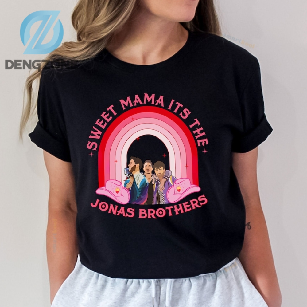 Sweet Mama Its The Jonas Brothers Tour Shirt Gift Jonas Five Albums One Night Tour Shirt Joe Jonas Homage Tee Retro Jonas Brothers Setlist