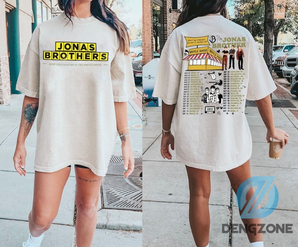 Jonas Brothers Shirt Sweatshirt Merch 2 Sides Jonas Brothers Waffle House Jonas Brothers Tour Sweatshirt Concert 2023 Jonas Brothers House Shirt