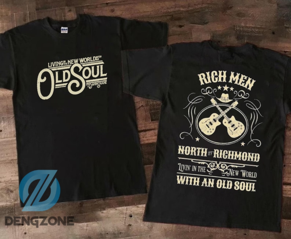 Trendy Rich Men North Of Richmond Shirt Hoodie Double Sided Country Music Shirt Oliver Anthony Music Song Tshirt Rich Men Graphic Tee Old Soul Shirt