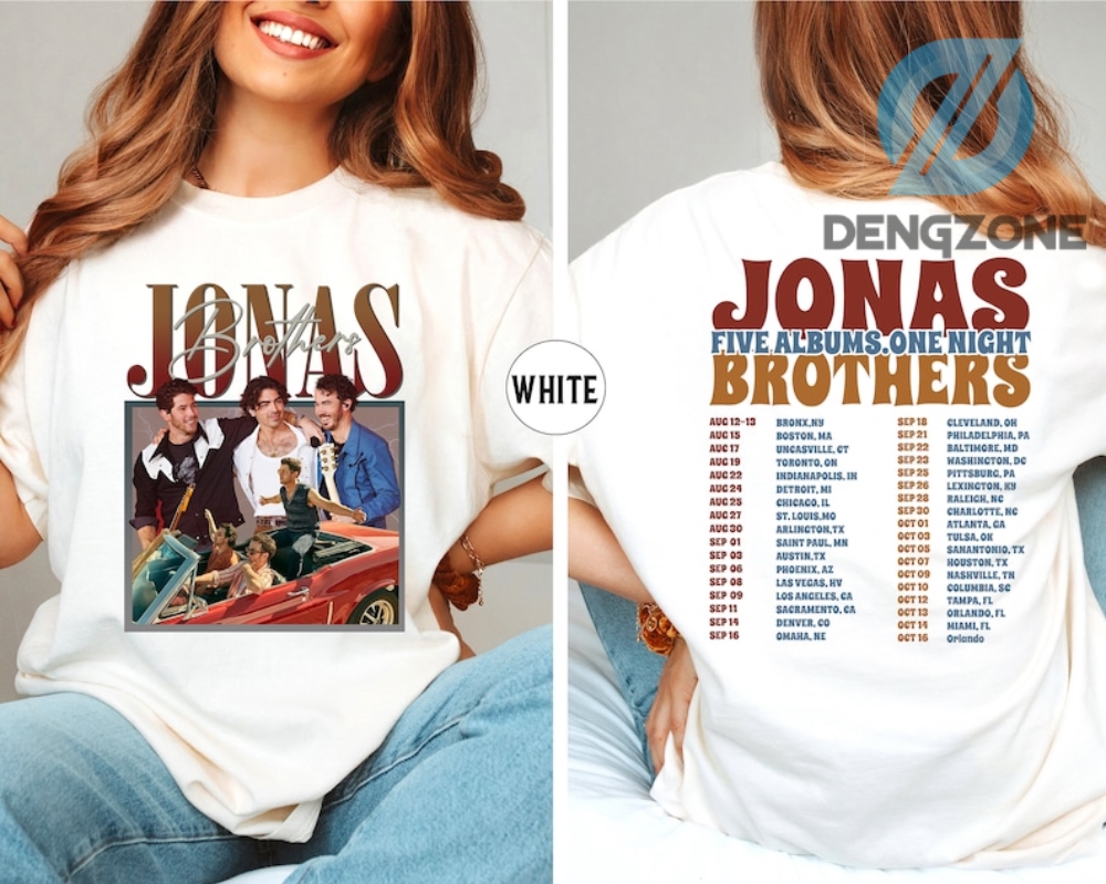 Doublesided Vintage Jonas Brothers Tour Shirts For Fans