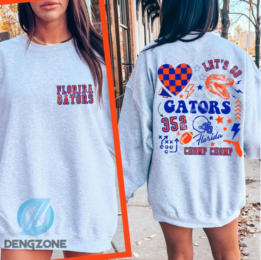 Retro Florida Gators Sweatshirt Double Sided College Football Florida Gators Clothing