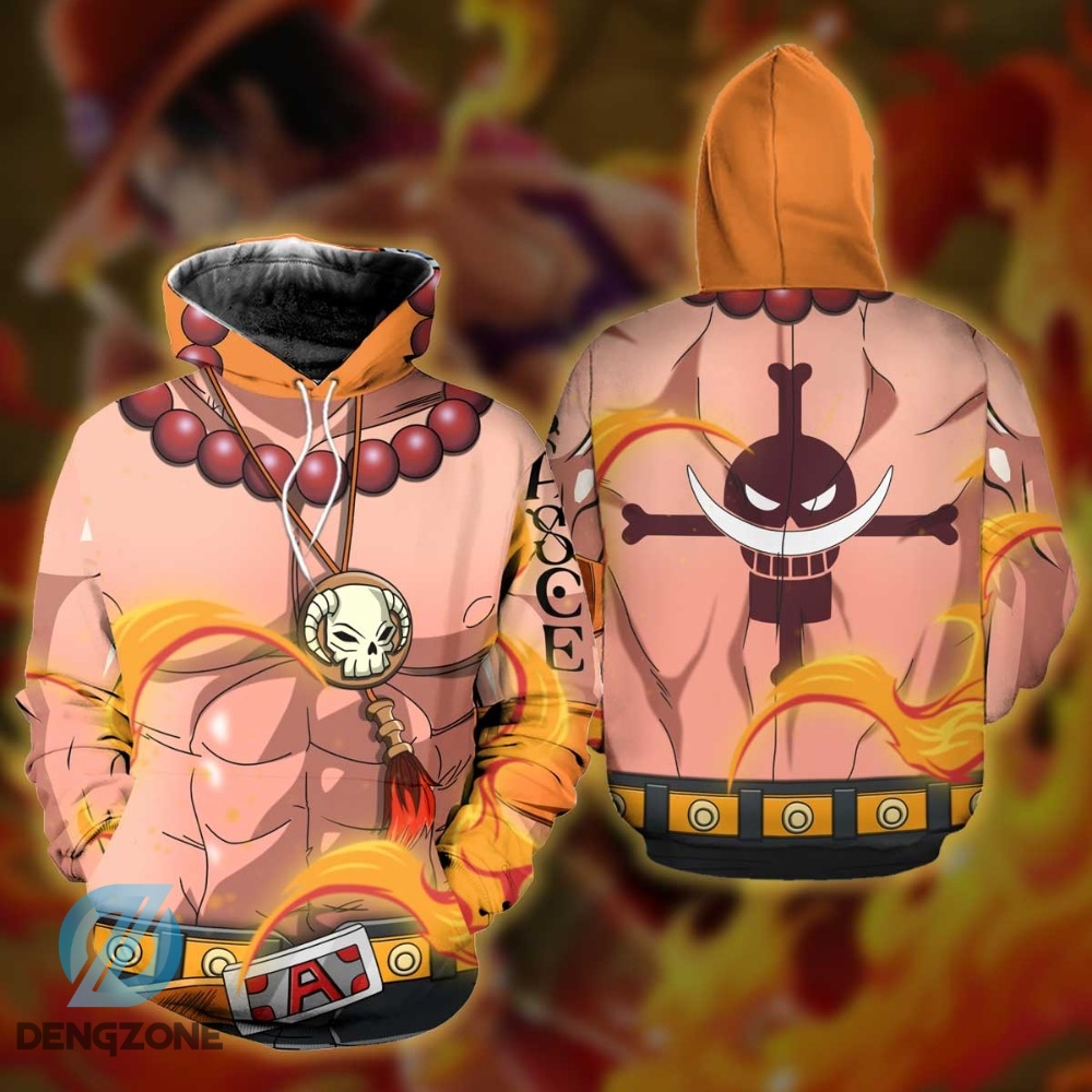 Inspired By One Piece Portgas D.Ace Cosplay Costume Apparel 3D All Over Printed Tshirt Hoodie One Piece Liveaction 2023